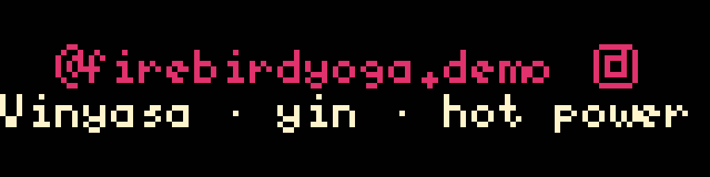 centered handle + inline emoji on top, left-aligned promo on the bottom (bigsign canvas, scale=2)