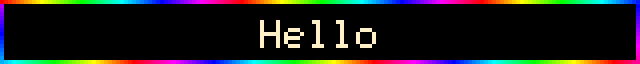Rainbow chase border at default speed and thickness