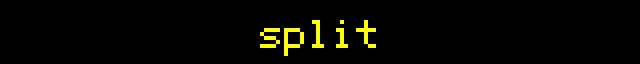 split — center-outward expanding black band with magenta edges